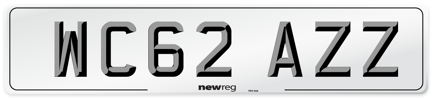 WC62 AZZ Number Plate from New Reg